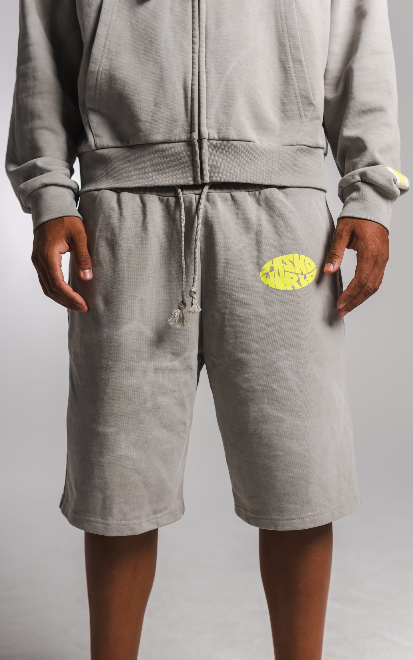 JOSKOWORLD PANTS GRAY/NEON YELLOW