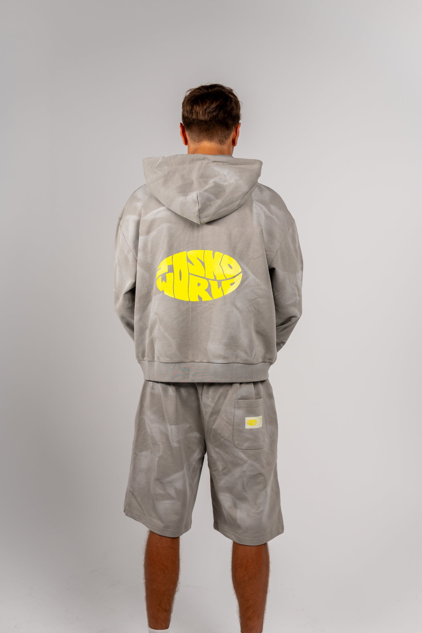 JOSKOWORLD SUMMER SET HOODIE GRAY/NEON YELLOW