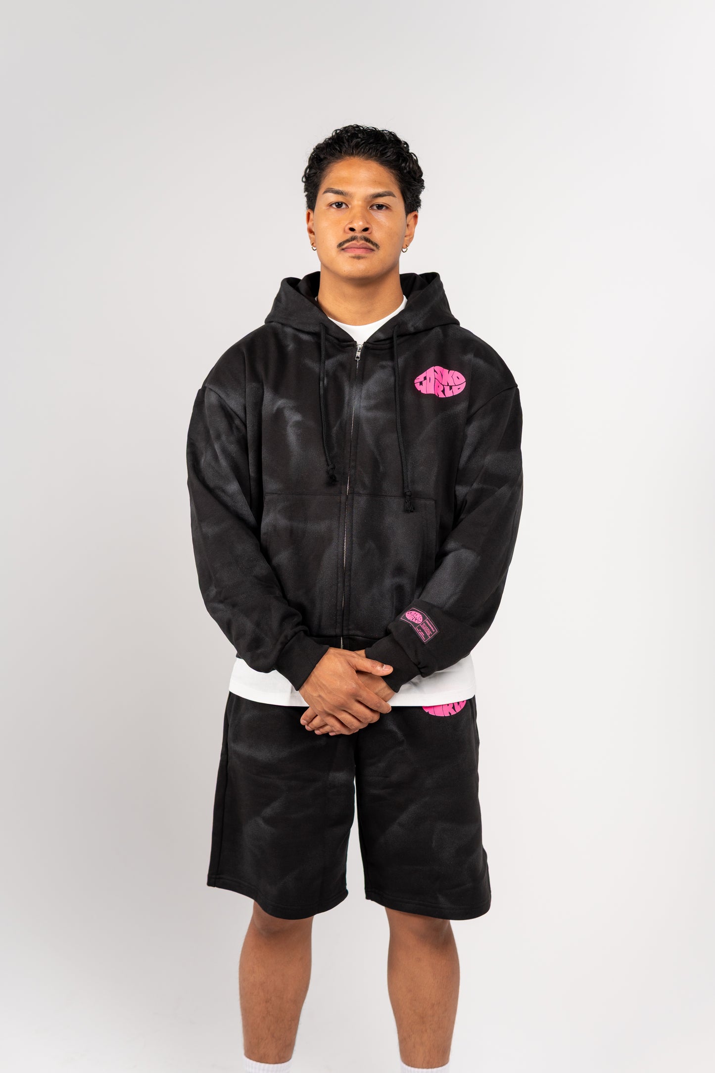 JOSKOWORLD SUMMER SET HOODIE BLACK/PINK