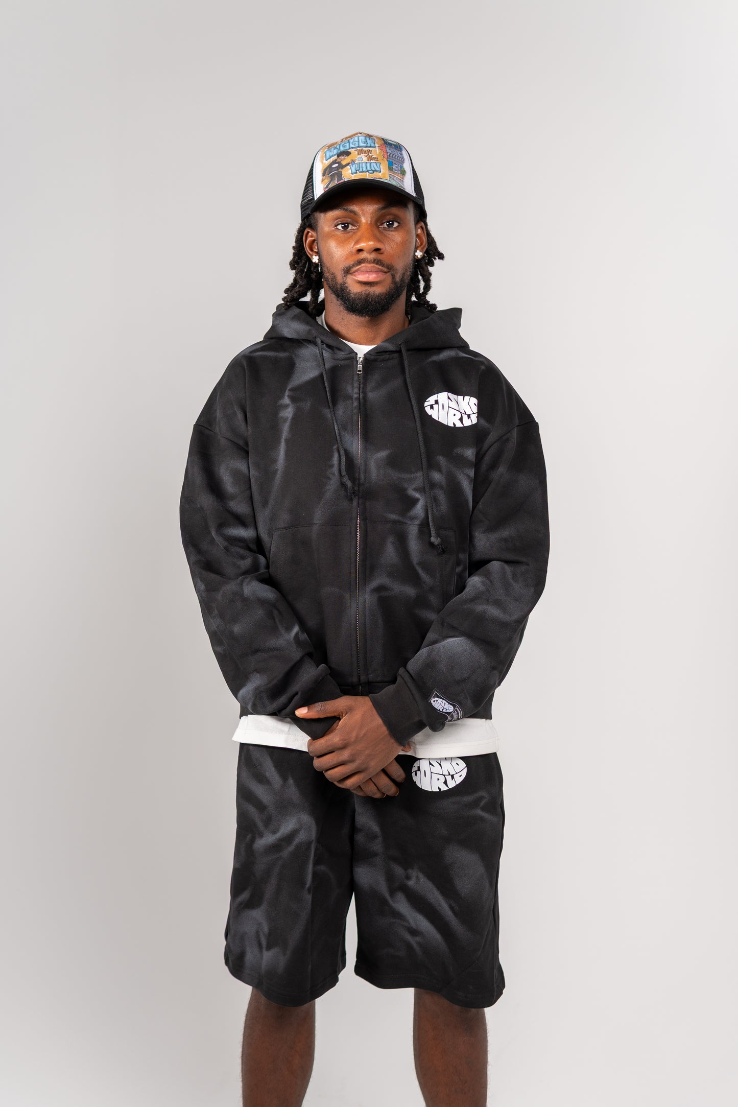 JOSKOWORLD SUMMER SET HOODIE BLACK/WHITE