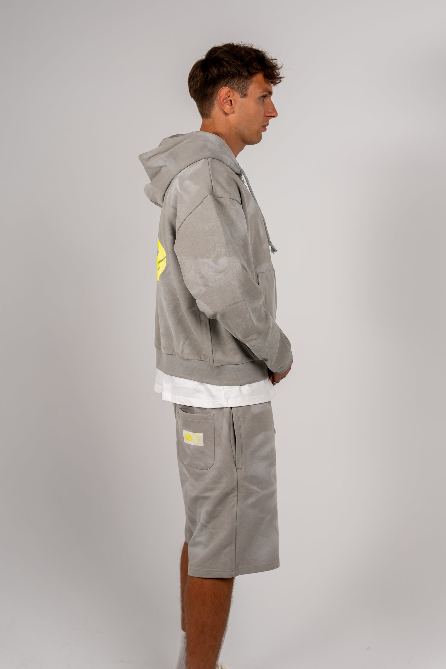 JOSKOWORLD SUMMER SET HOODIE GRAY/NEON YELLOW